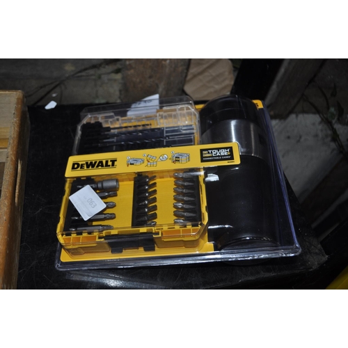 63 - DEWALT DRILL BITS AND THERMAL CUP