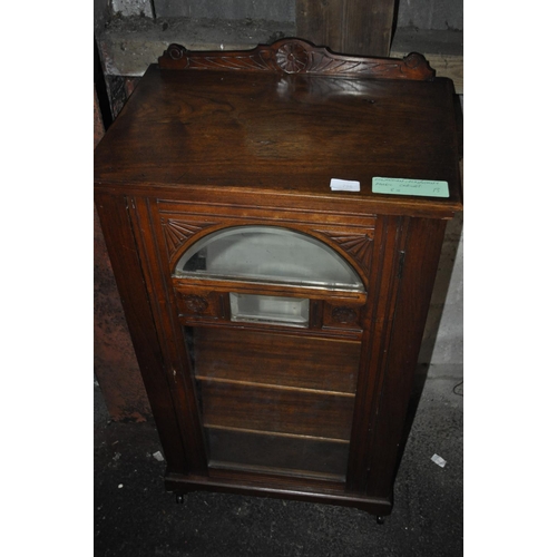 796 - EDWARDIAN MAHOGANY MUSIC CABINET