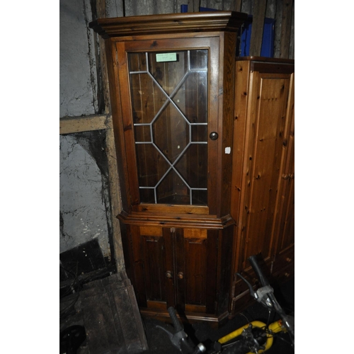 803 - WOODEN CORNER CABINET