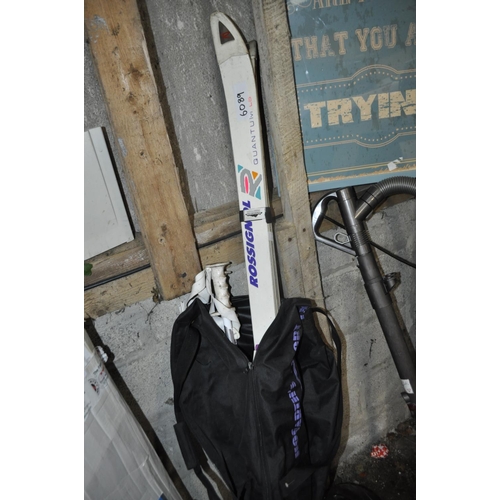 241 - PAIR OF ROSSIGONAL SKIS AND HAND POLES IN BAG