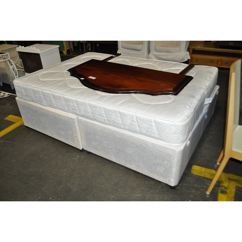 615 - DOUBLE DIVAN BED AND MATRESS