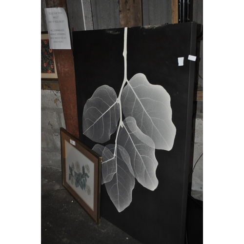 727 - VERY LARGE CANVAS OF LEAF STEM