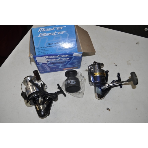 44 - BOXED MASTER BLASTER MB702 FISHING REEL A/F AND MISTIQUE MQ80 FISHING REEL