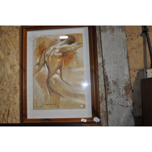 803 - SIGNED PRINT OF MALE NUDE