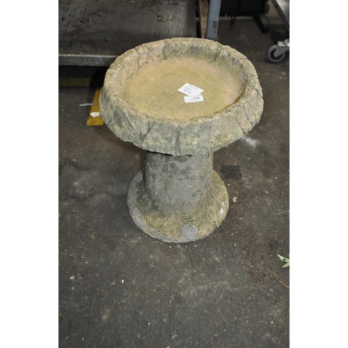 171 - 2 PIECE DECORATIVE CONCRETE BIRD BATH