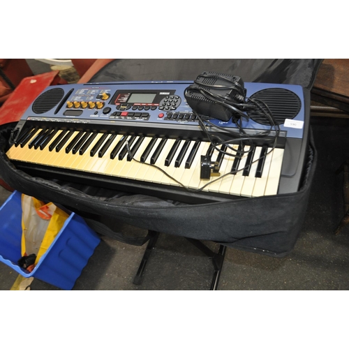 590 - YAMAHA DJX KEYBOARD AND STAND AND CASE