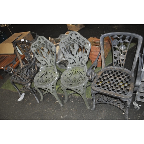 203 - 2 PAIRS OF DECORATIVE PLASTIC CHAIRS