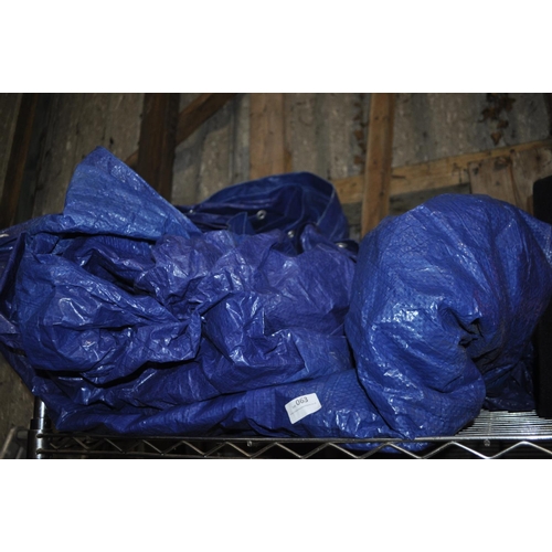 63 - VERY LARGE, TARPAULIN WITH METAL EYELETS