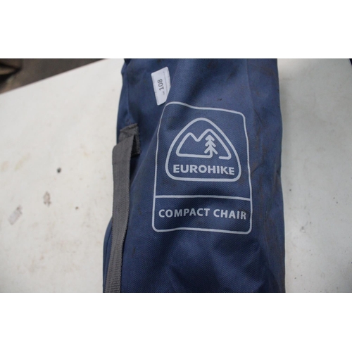 108 - EUROHIKE FISHING/CAMPING CHAIR IN BAG