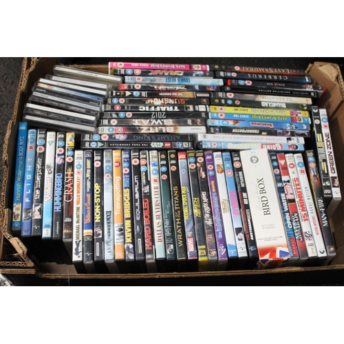 341 - A LARGE BOX OF MIXED DVDS