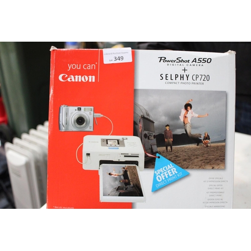 349 - A BOXED CANON COMPACT PHOTO PRINTER