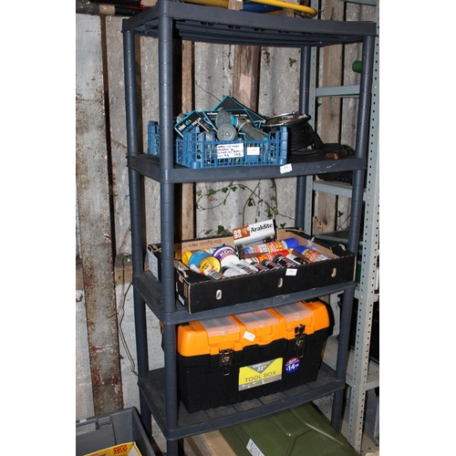 49 - 5 TIERED SHELVING UNIT IN BLACK ABS PLASTIC