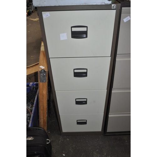 170 - 4 DRAWER METAL FILING CABINET WITH KEY