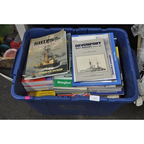 454 - BOX OF BOOKS ABOUT NAVY
