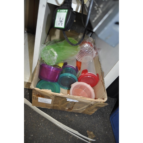 469 - A QUANTITY OF PLASTIC DRINKING VESSELS, SEALED CONTAINERS, SOME NEW