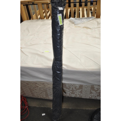 126 - LARGE BLUE TWO PIECE PARASOL / SUN SHADE