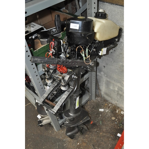 128 - OUTBOARD MOTOR AND MOUNTING BRACKET UNTESTED