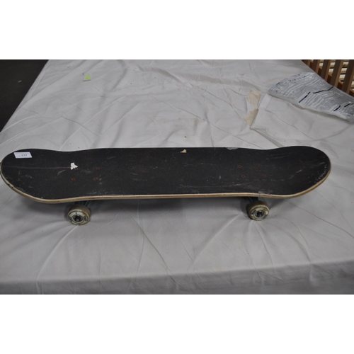 137 - OSPREY TRICK SKATEBOARD WITH TRUCKS AND WHEELS IN GOOD CONDITION