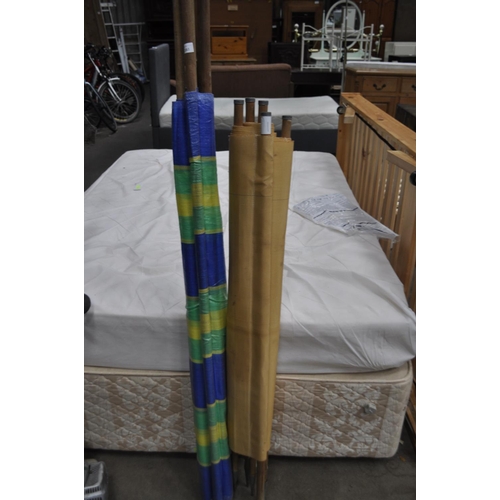 163 - 2 X WIND BREAKS. MATERIAL IS 3' AND 4' IN HEIGHT RESPECTIVELY