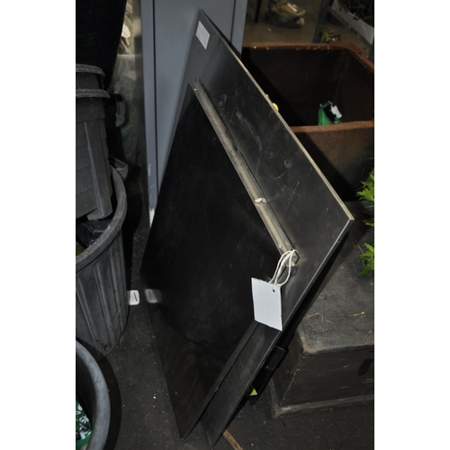 190 - 2 X STAINLESS STEEL SPLASHBACKS, 600MM X 800MM AND 750MM X 900MM RESPECTIVELY