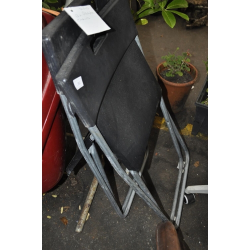 202 - PAIR OF FOLDING CHAIRS IN NICE CONDITION