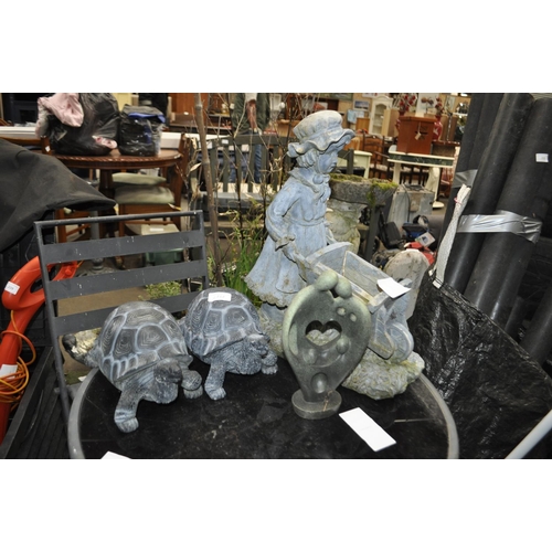 212 - 4 X GARDEN ORNAMENTS INC A 3 LEGGED TORTOISE  (THE REST ARE FINE)