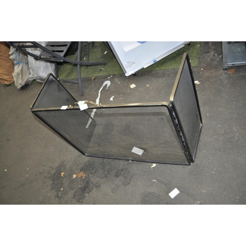 213 - BRASS FOLDING FIRE GUARD