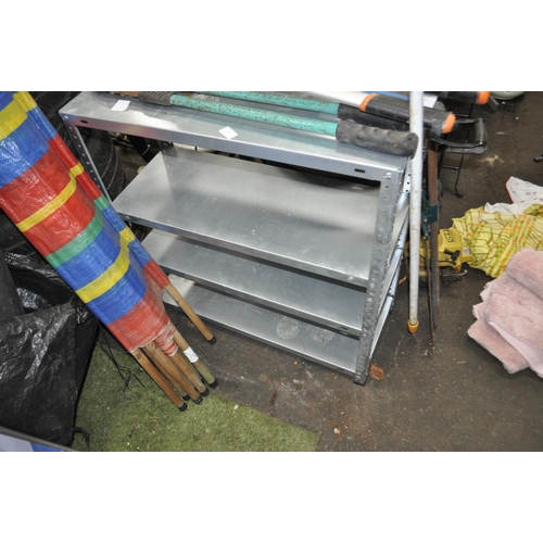 217 - 4 TIER METAL SHELVING UNIT   VERY GOOD CONDITION
