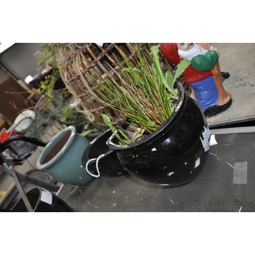 232 - TERRACOTTA WALL FLOWER POT PLUS 2 OTHERS