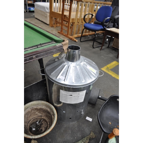 367 - BRAND NEW LIDDED GARDEN INCINERATOR