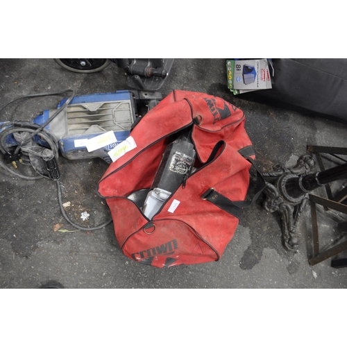 376 - 230MM 240V ANGLE GRINDER WITH GLOVES AND BLADE GUARD