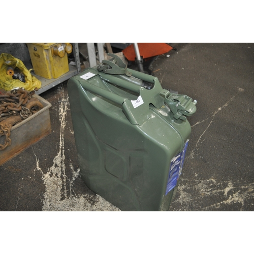 63 - A NEW STREETWIZE 20 LITRE JERRY CAN WITH CLIP ON FILLER NOZZLE