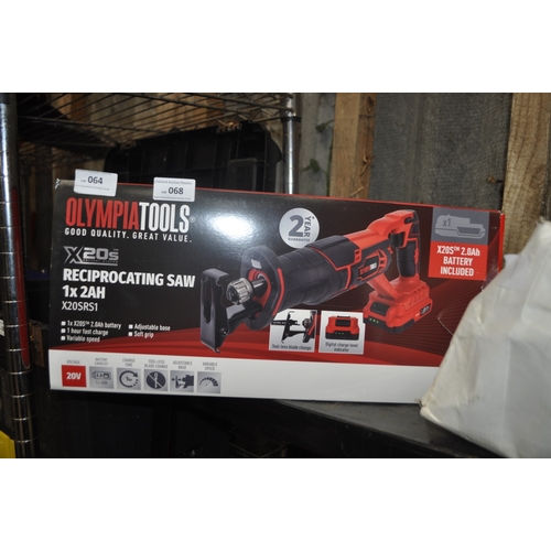 68 - AN OLYMPIA TOOLS X20S RECIPROCATING SAW - BRAND NEW IN BOX WITH 2 YEAR MANUFACTURER'S WARRANTY - X20... 