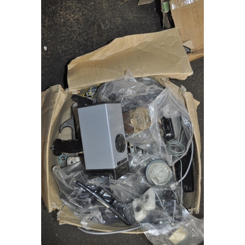 75 - A BOX OF MISC INC A VINTAGE SEAFIX RADIO DIRECTION FINDER, A SESTREL 