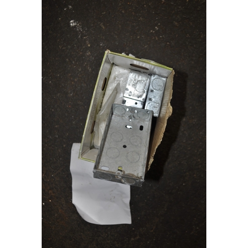 81 - A BOX OF 5 METAL ELECTRIC SOCKET BACK-BOXES