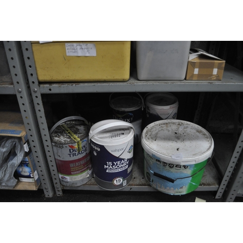 103 - A LARGE QUANTITY OF PAINTS INC DULUX, VALSPAR, CROWN AND MORE