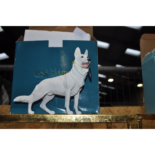 528 - WHITE GERMAN SHEPHERD BOXED FIGURE