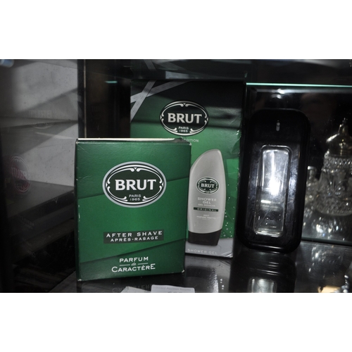 666 - A TRIO OF AFTERSHAVE INCLUDING THE ALL FAMOUS BRUT AN ALL TIME CLASSIC