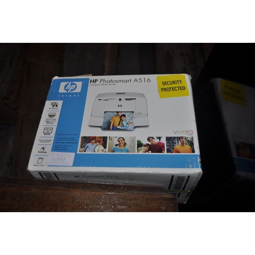 747 - BOXED HP PHOTOSMART A516 COMPACT PHOTO PRINTER