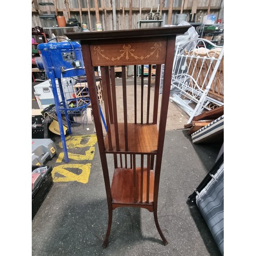 836 - THE ANTIQUE EDWARDIAN INLAID MAHOGANY JARDINIERE