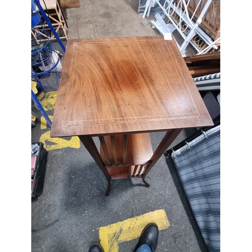 836 - THE ANTIQUE EDWARDIAN INLAID MAHOGANY JARDINIERE