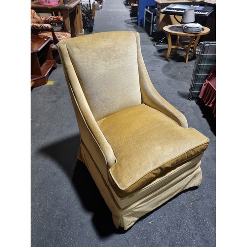 942 - A vintage mid-century modern Sherrill style small armchair reupholstered by Moran Upholsterers of To... 