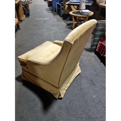 942 - A vintage mid-century modern Sherrill style small armchair reupholstered by Moran Upholsterers of To... 