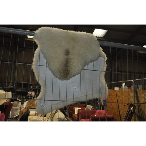 A clean genuine sheepskin rug - very fluffy