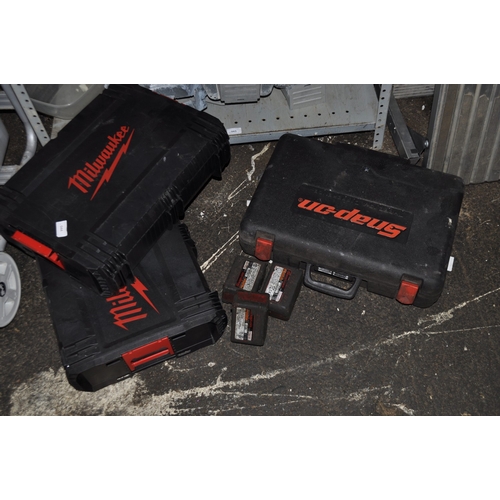 2 x Milwaukee tool cases plus a Snap-on case containing 3 x snap-on ...