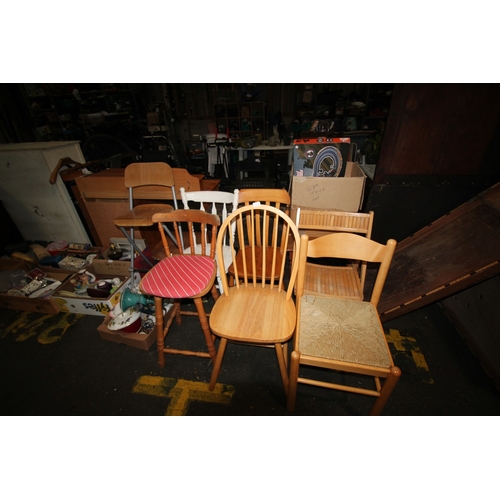 selection of 7 assorted chairs