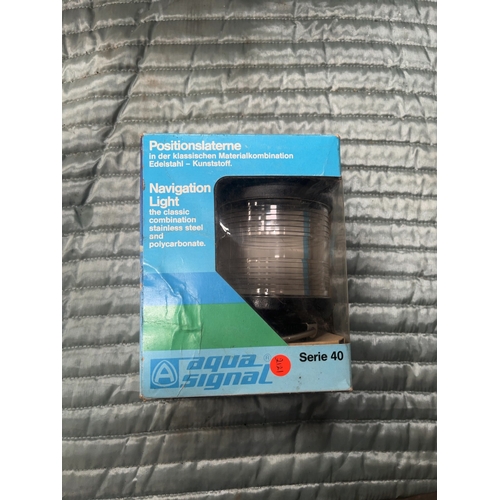 73 - A Trio of Marine and Boating Accessories including Attwood Bilge Pump and Aqua Signal Navigation Lig... 