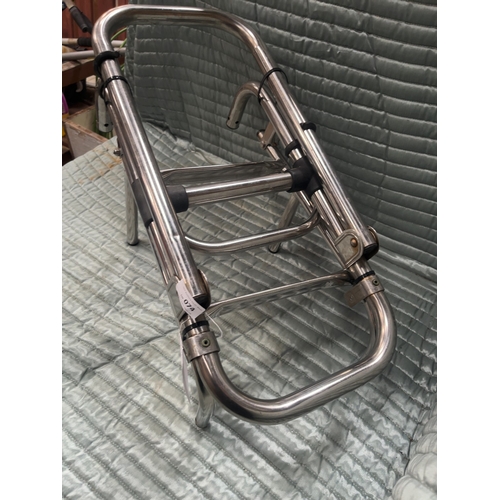 74 - A Pair of Stainless Steel Folding Boat Boarding LaddersA pair of boat boarding ladders constructed... 