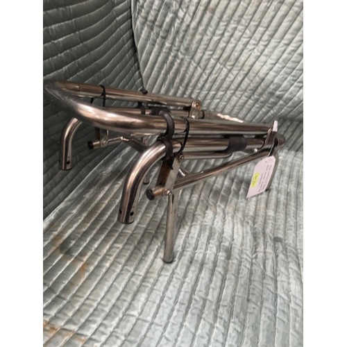 74 - A Pair of Stainless Steel Folding Boat Boarding LaddersA pair of boat boarding ladders constructed... 