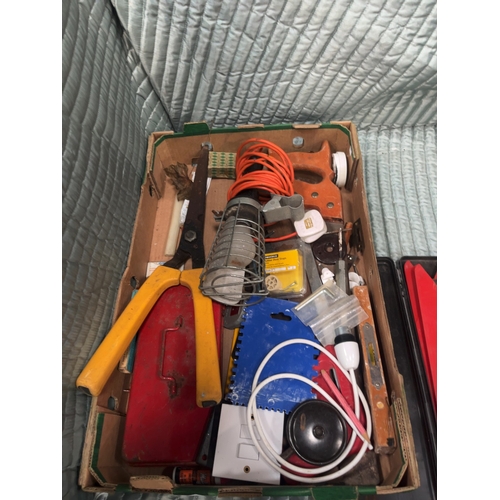 75 - An Assortment of Vintage and Modern Hand Tools, Electrical Components and HardwareAn assortment of... 